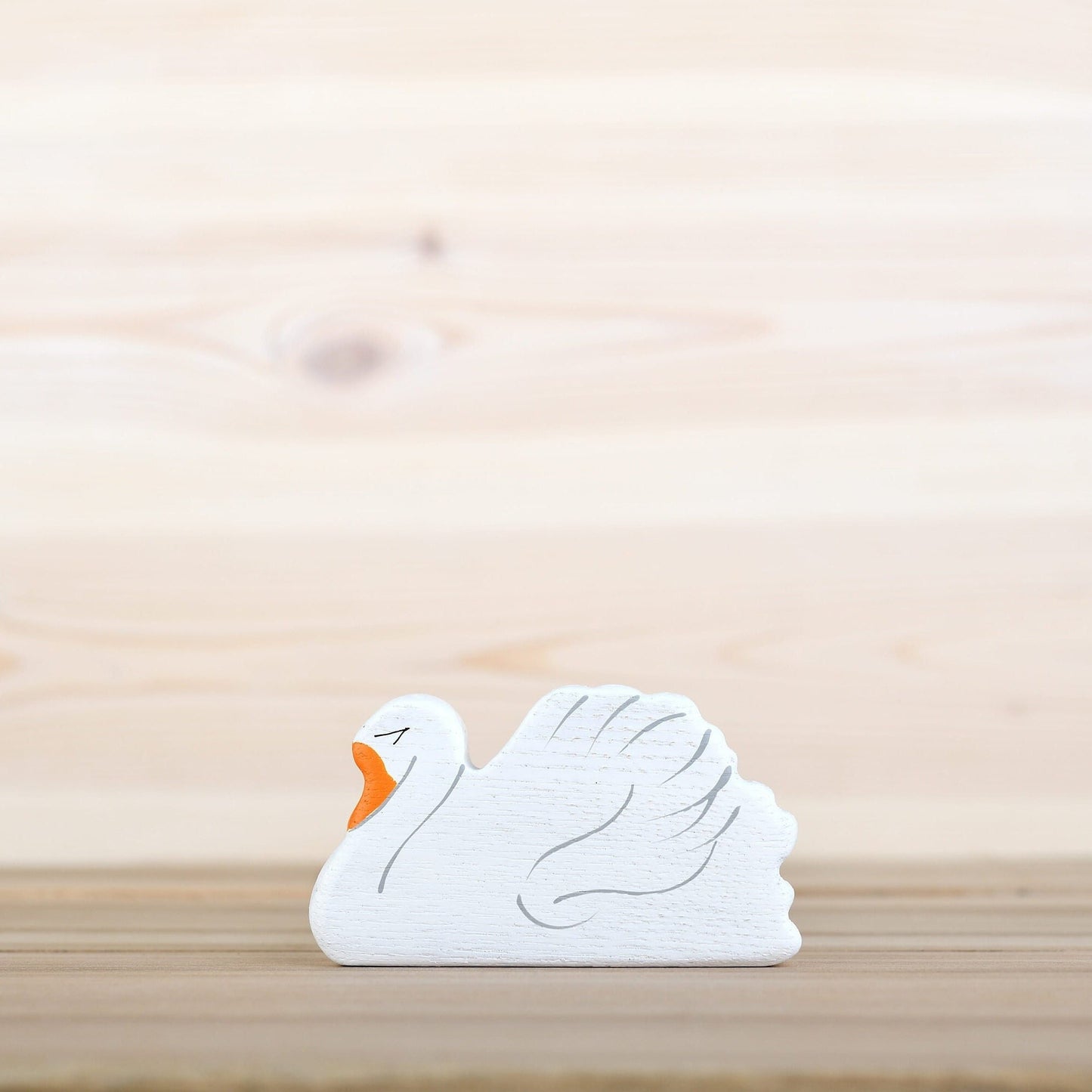 Wooden swan toy
