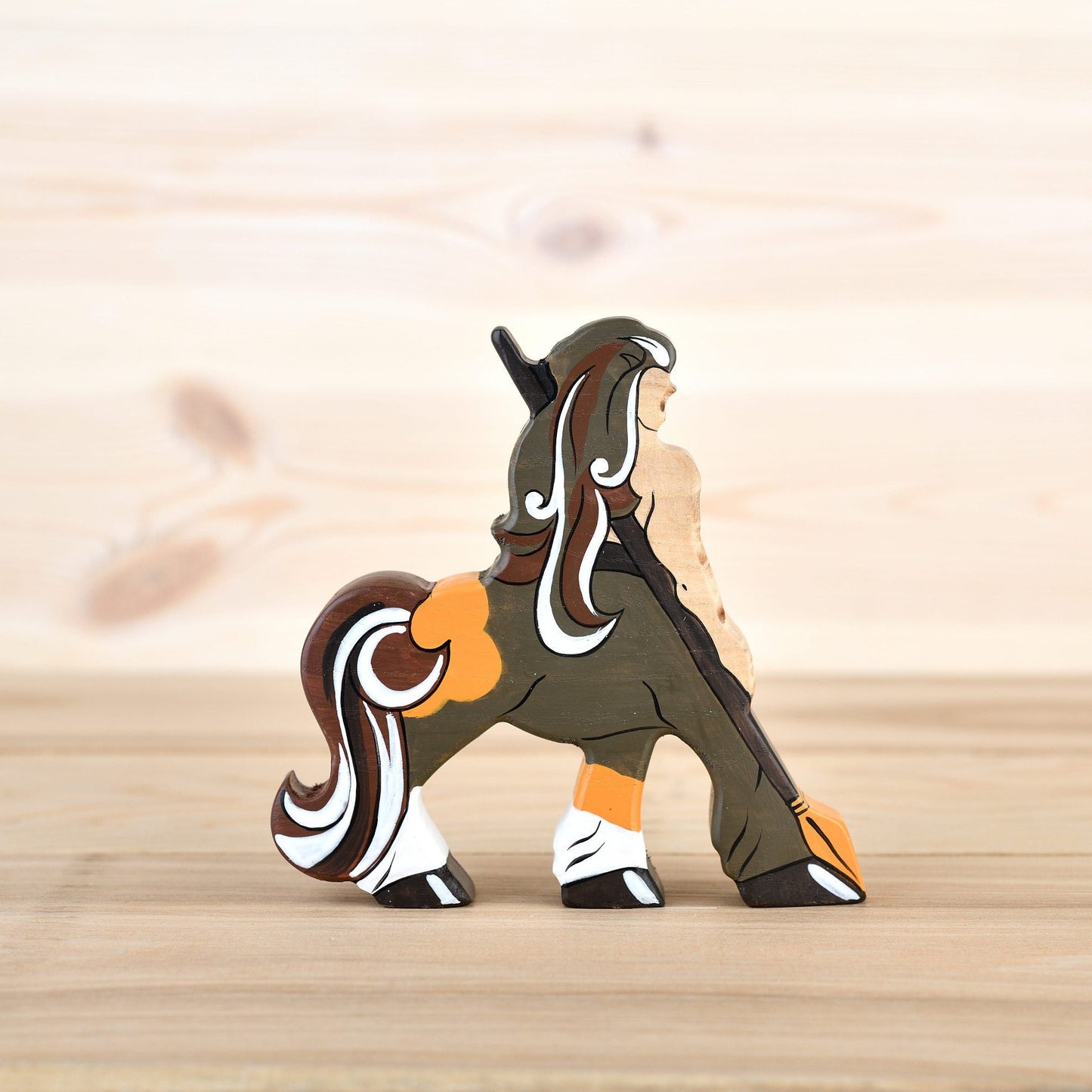 Wooden Centaur figurine