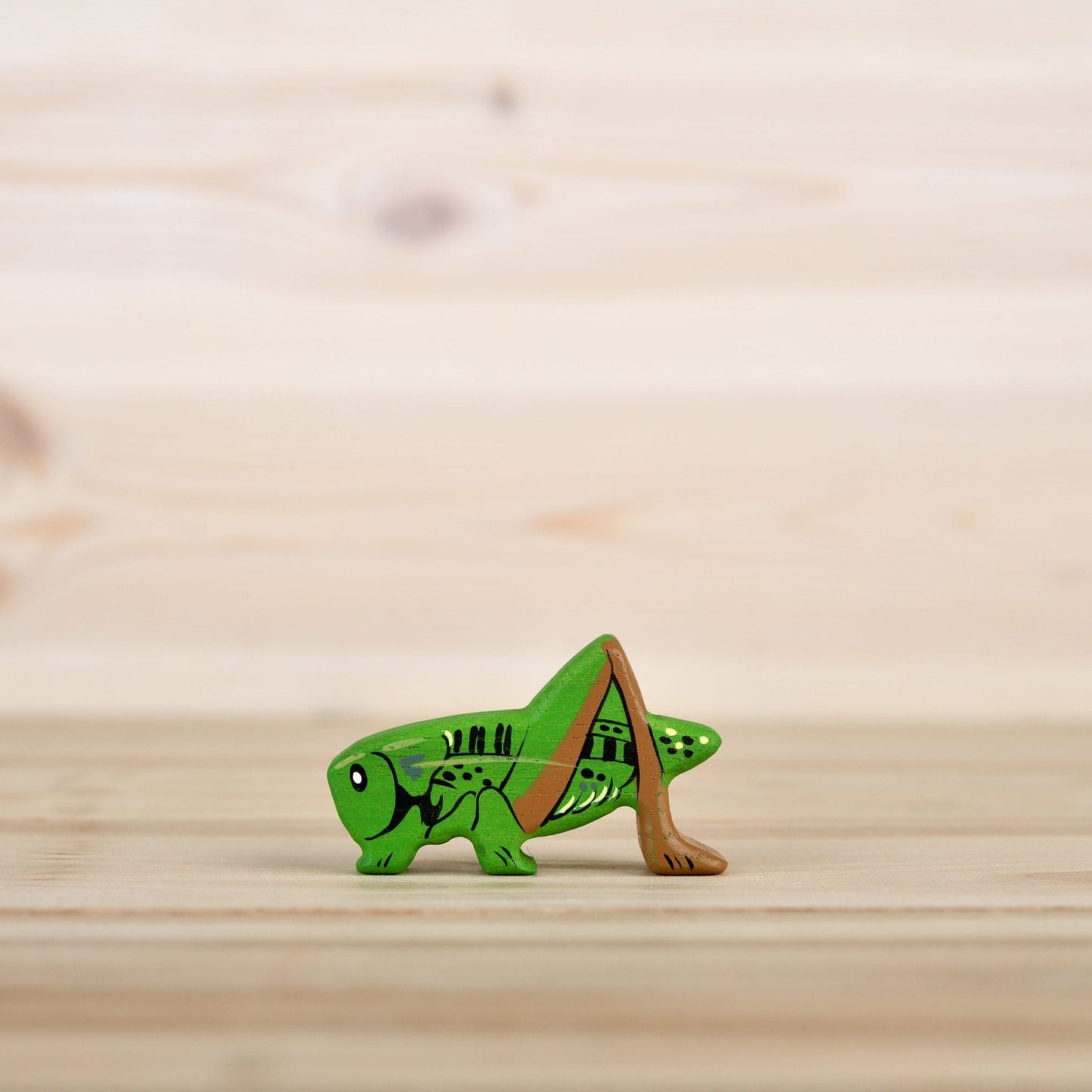 Wooden Grasshopper Toy