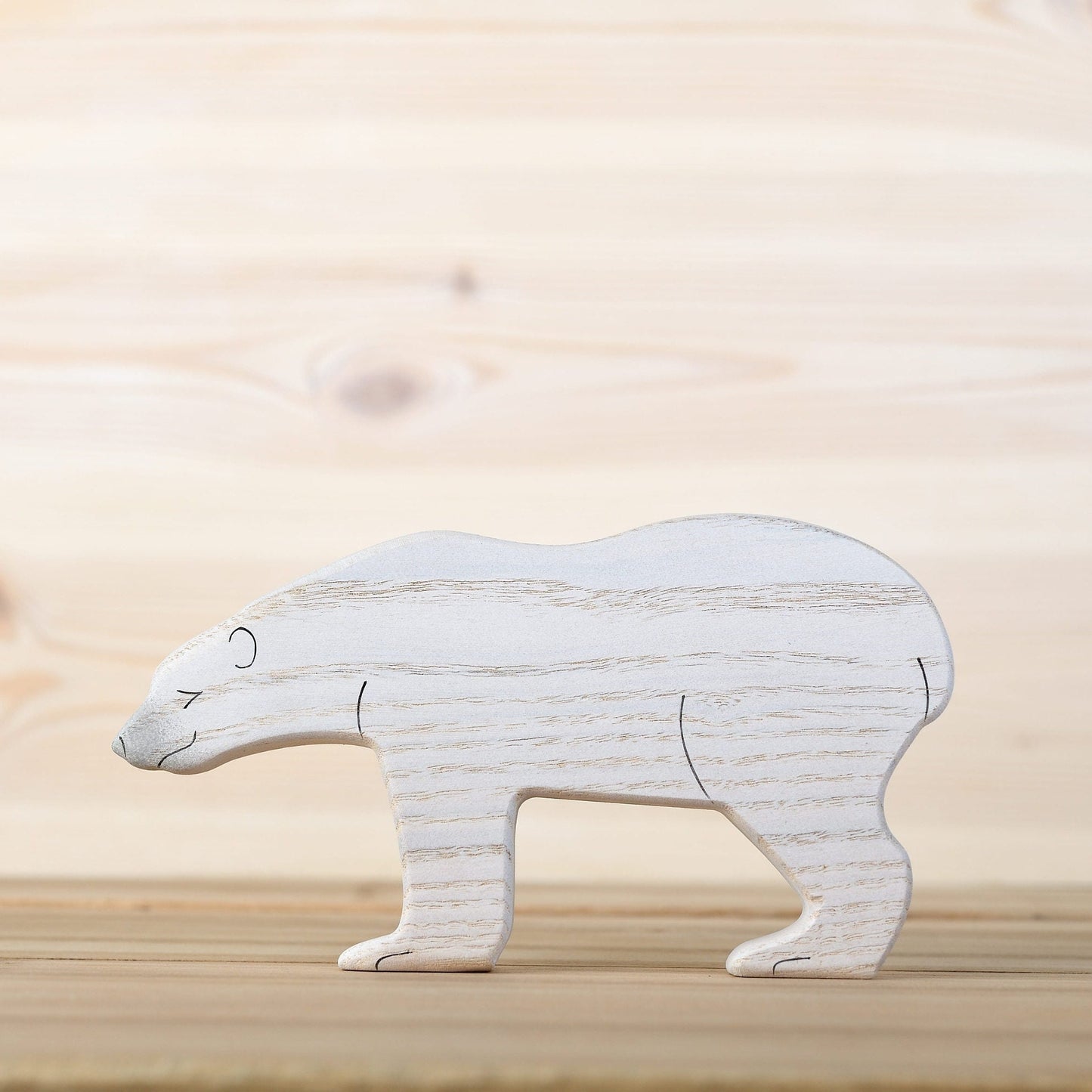 Wooden Polar Bear Toy