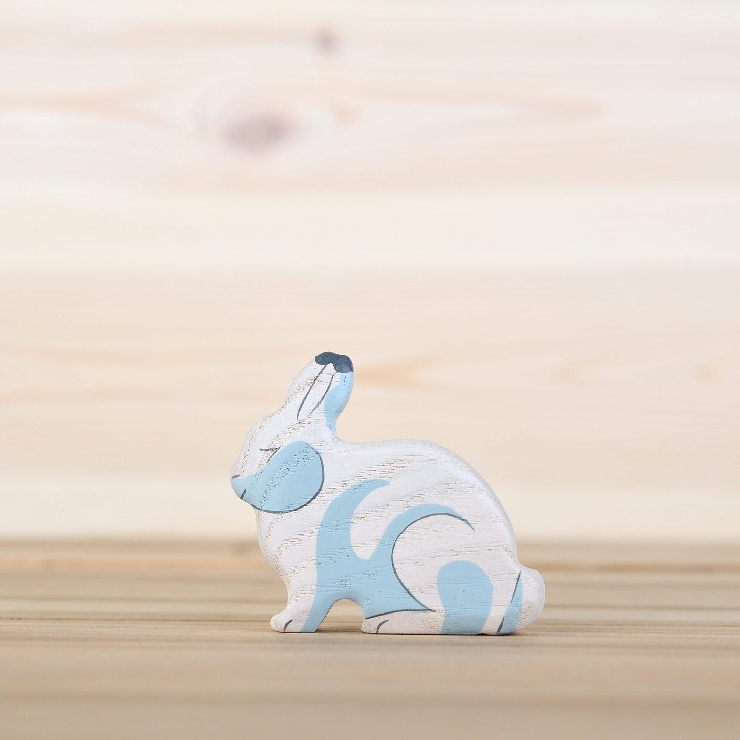 Wooden Arctic hare toy