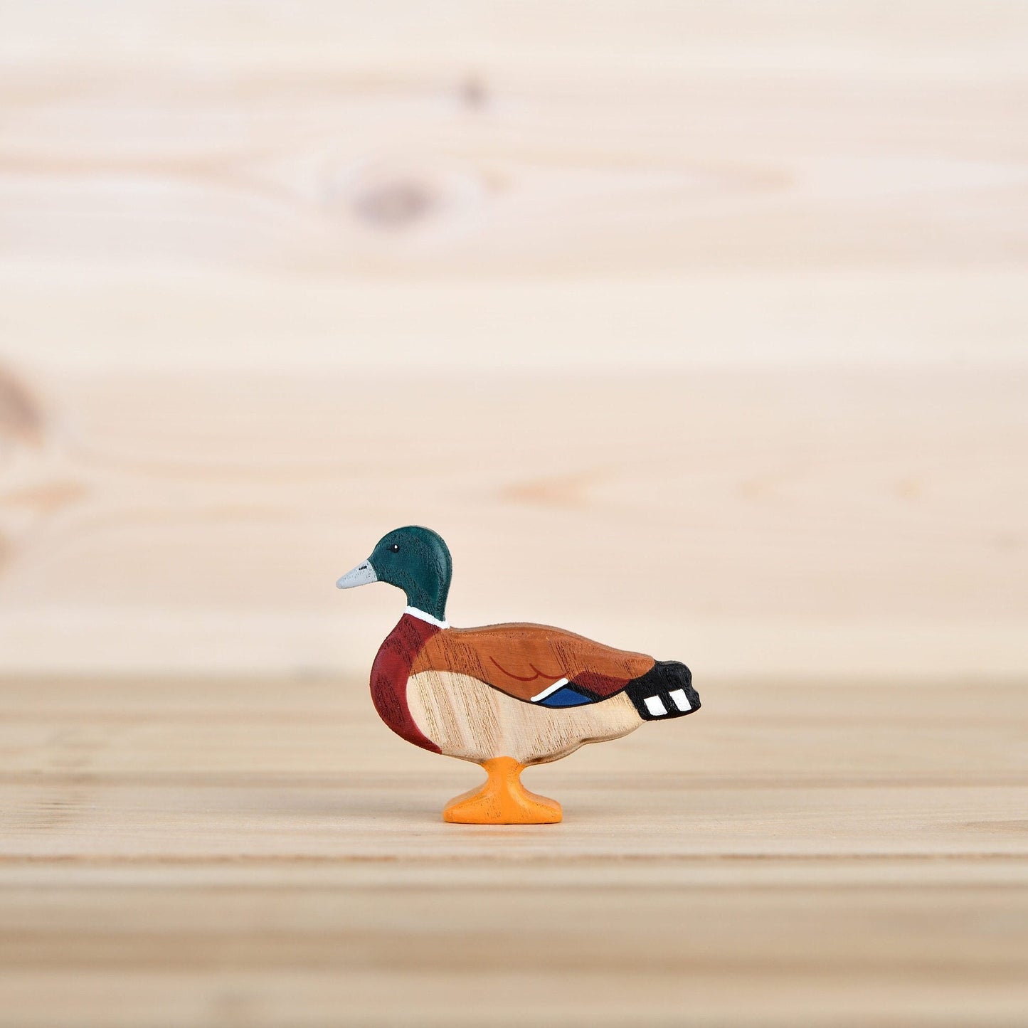Wooden mallard duck