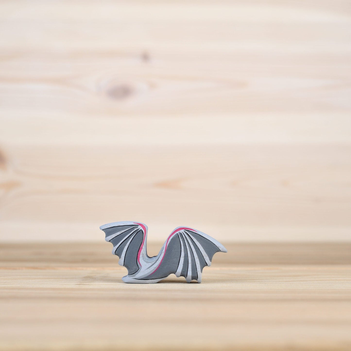 Wooden night bat toy