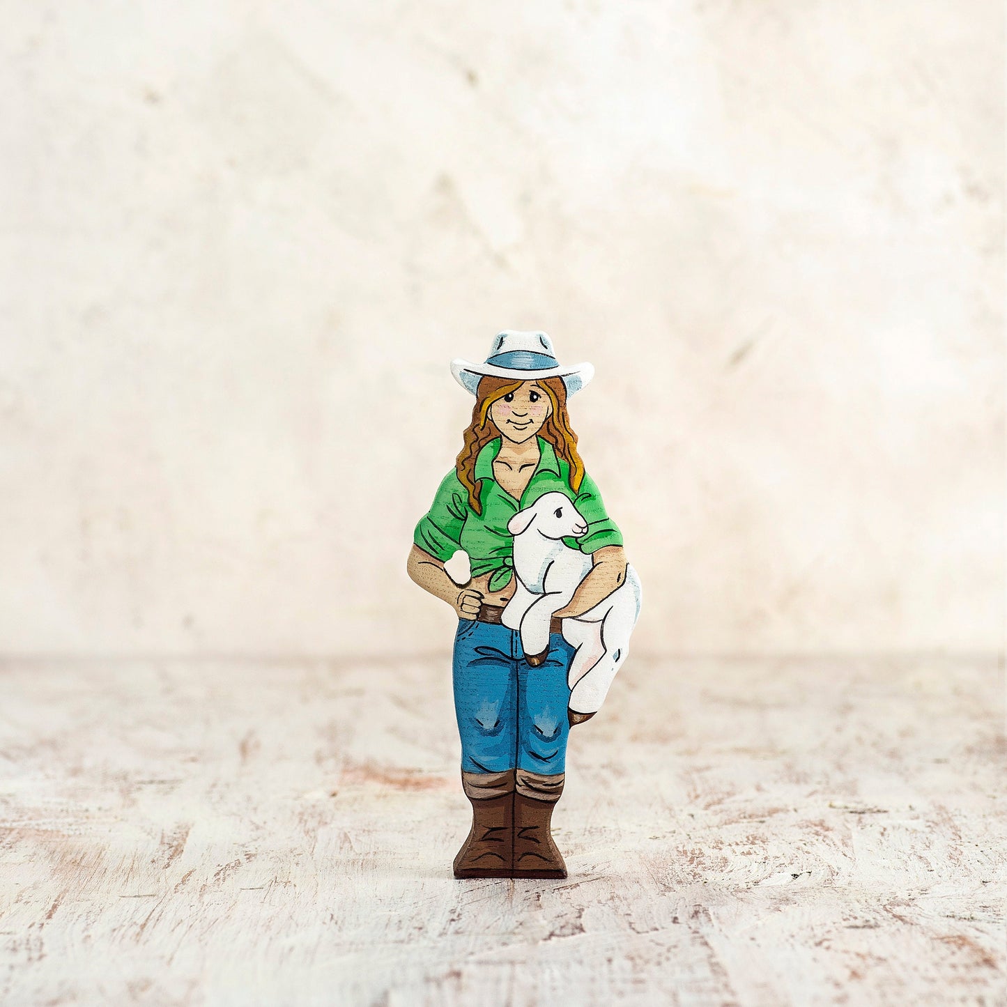 Wooden Farm Family Figurines