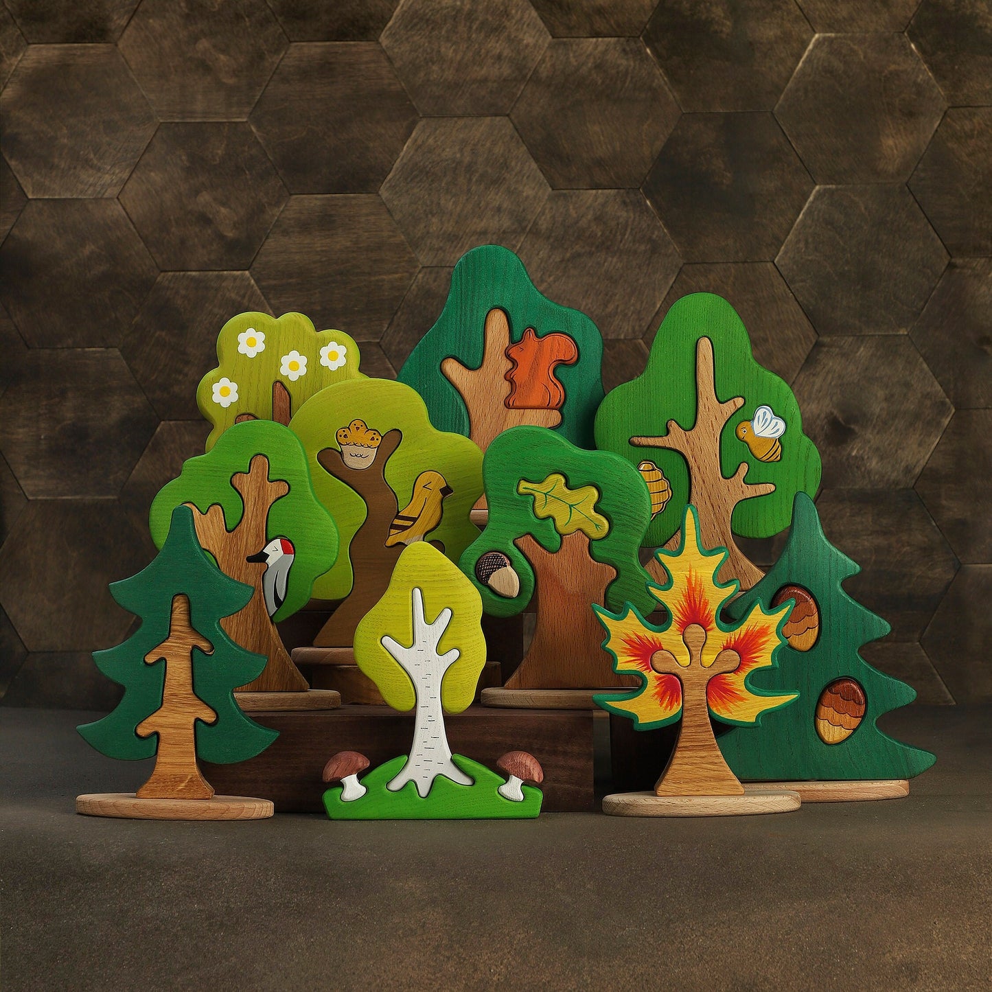 Big Wooden Tree Set (19pcs)