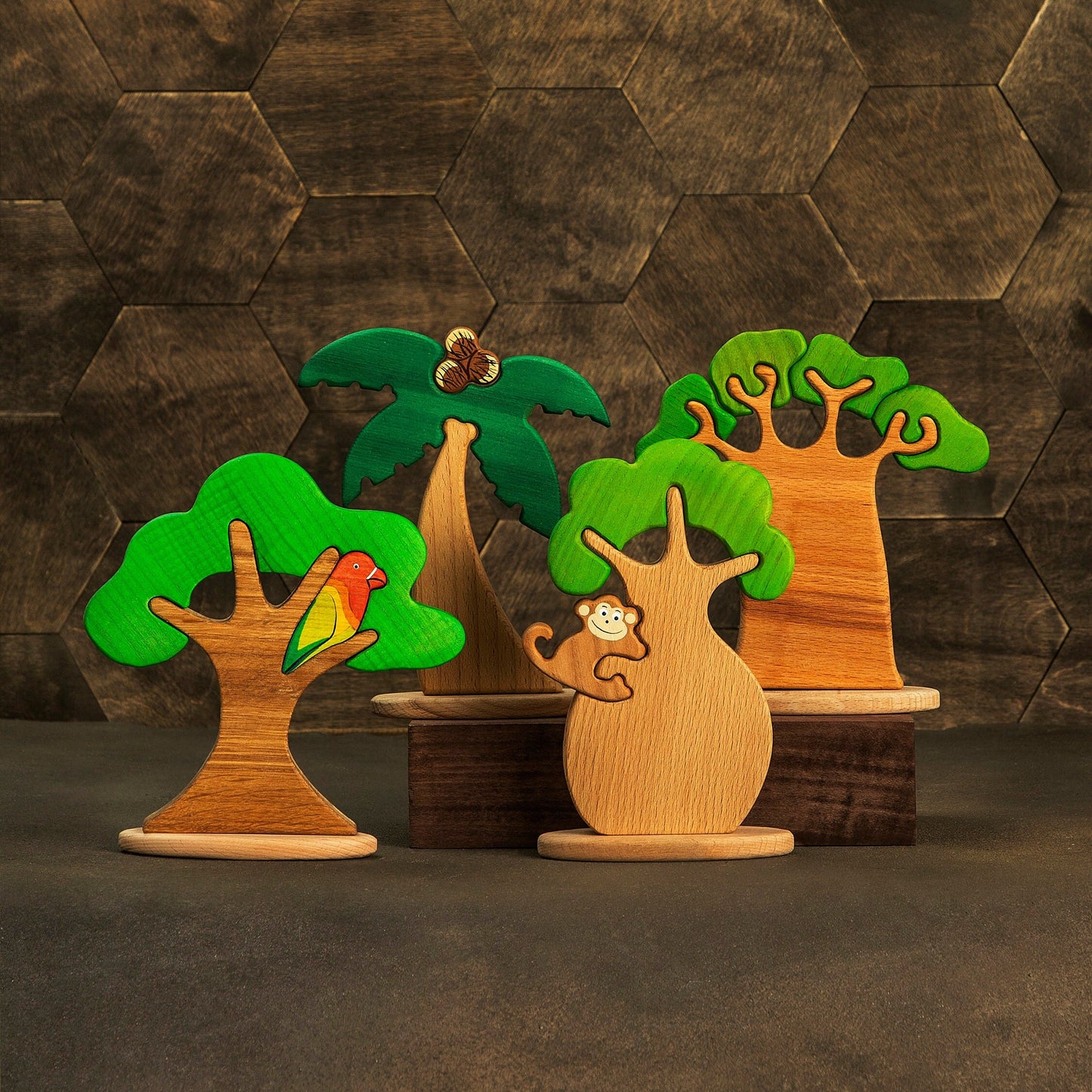 Big Wooden Safari toy set (21pcs)