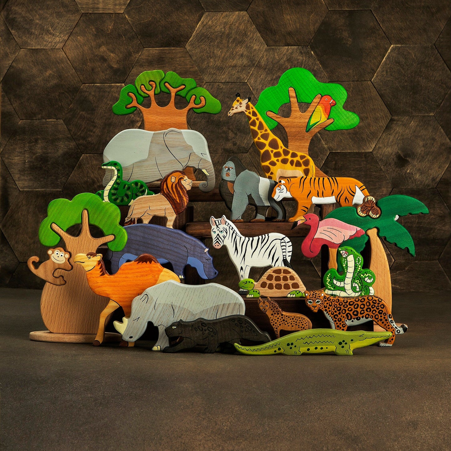 Wooden Crocodile Toy