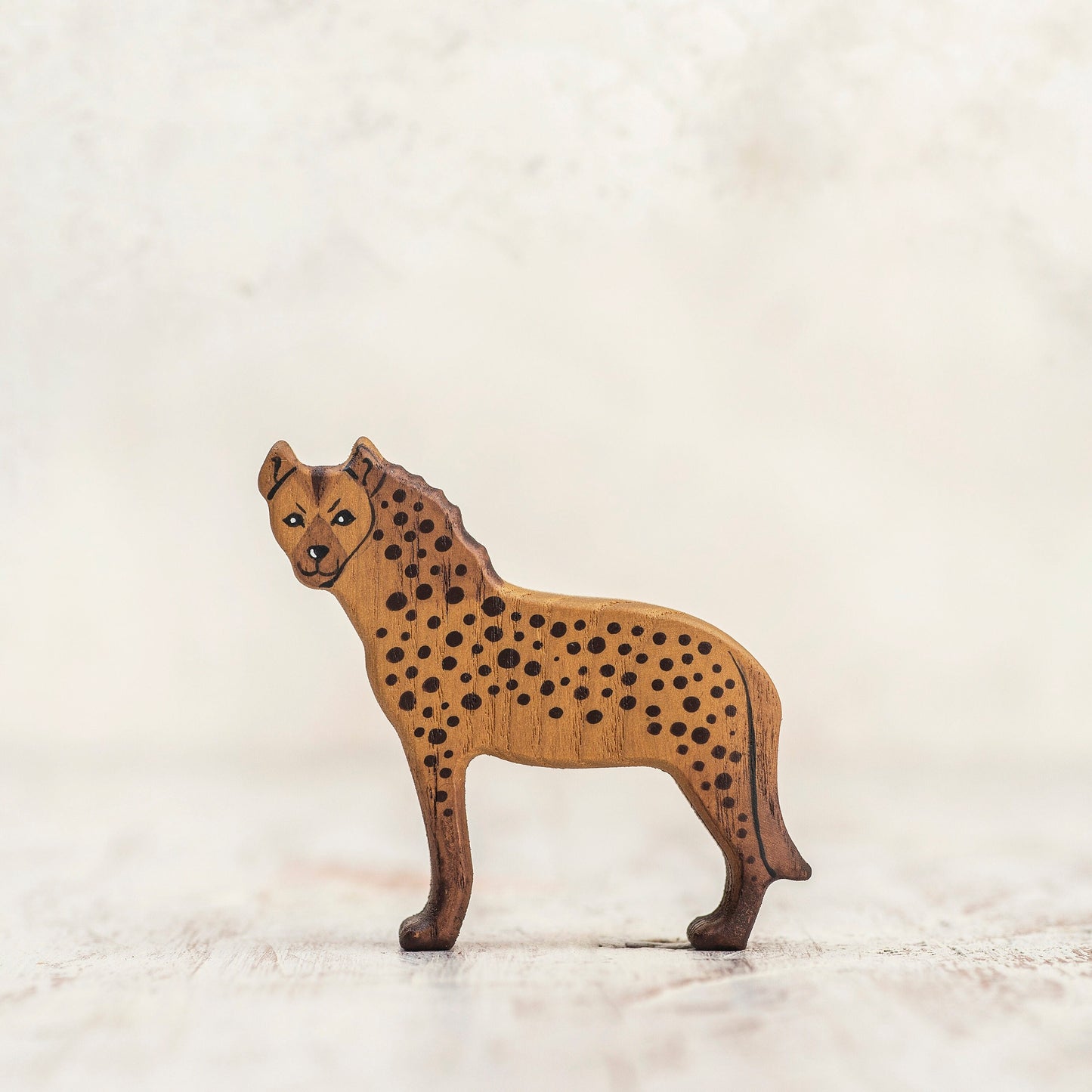 Wooden Hyena Figurine