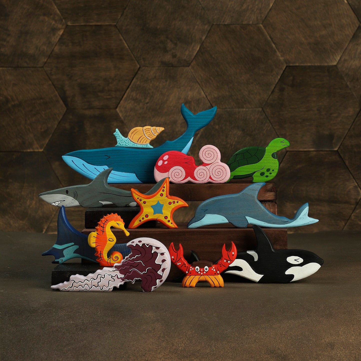 Wooden Orca Toy