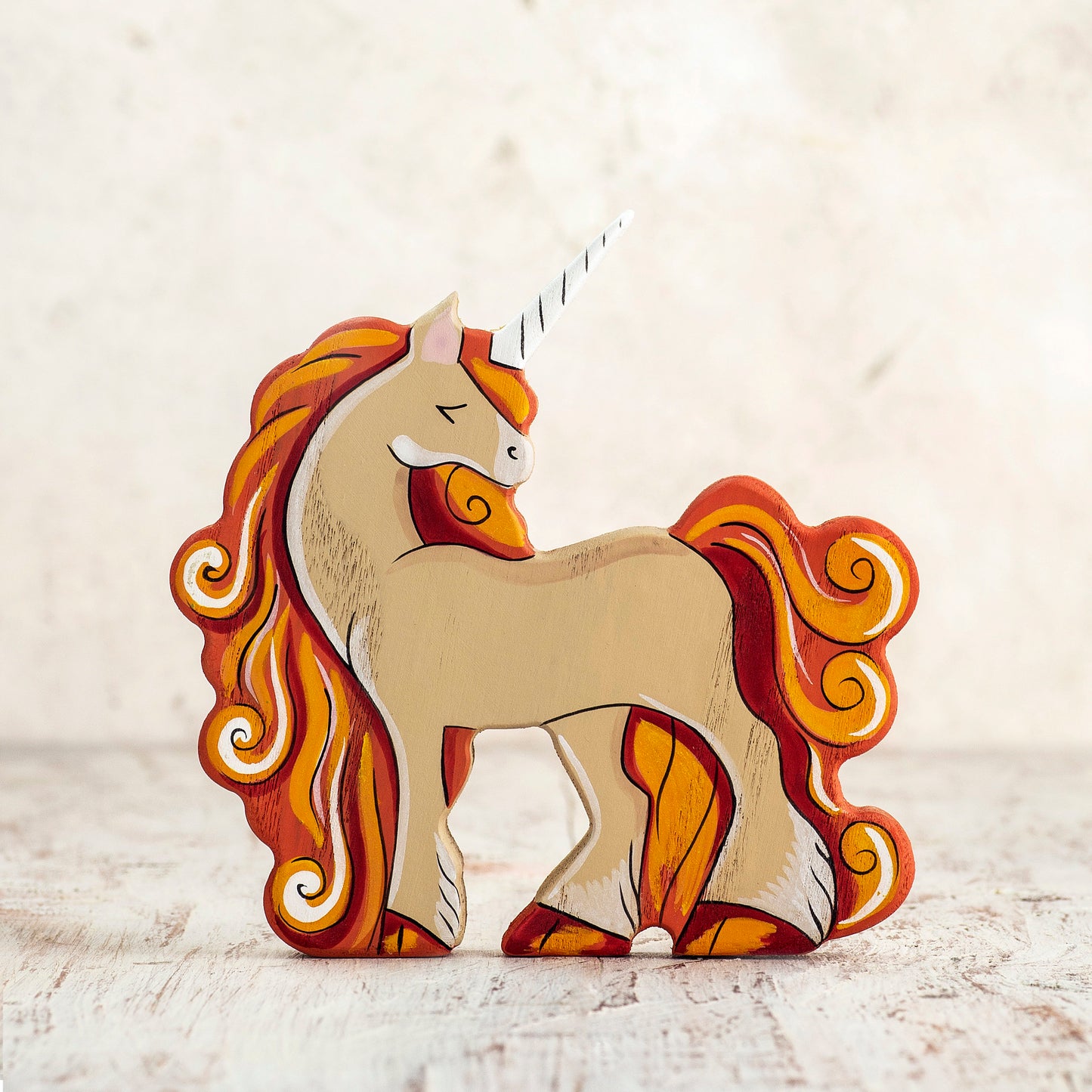 Wooden Unicorn figurine legendary creature unicorn toy Handmade Fairy Figurines