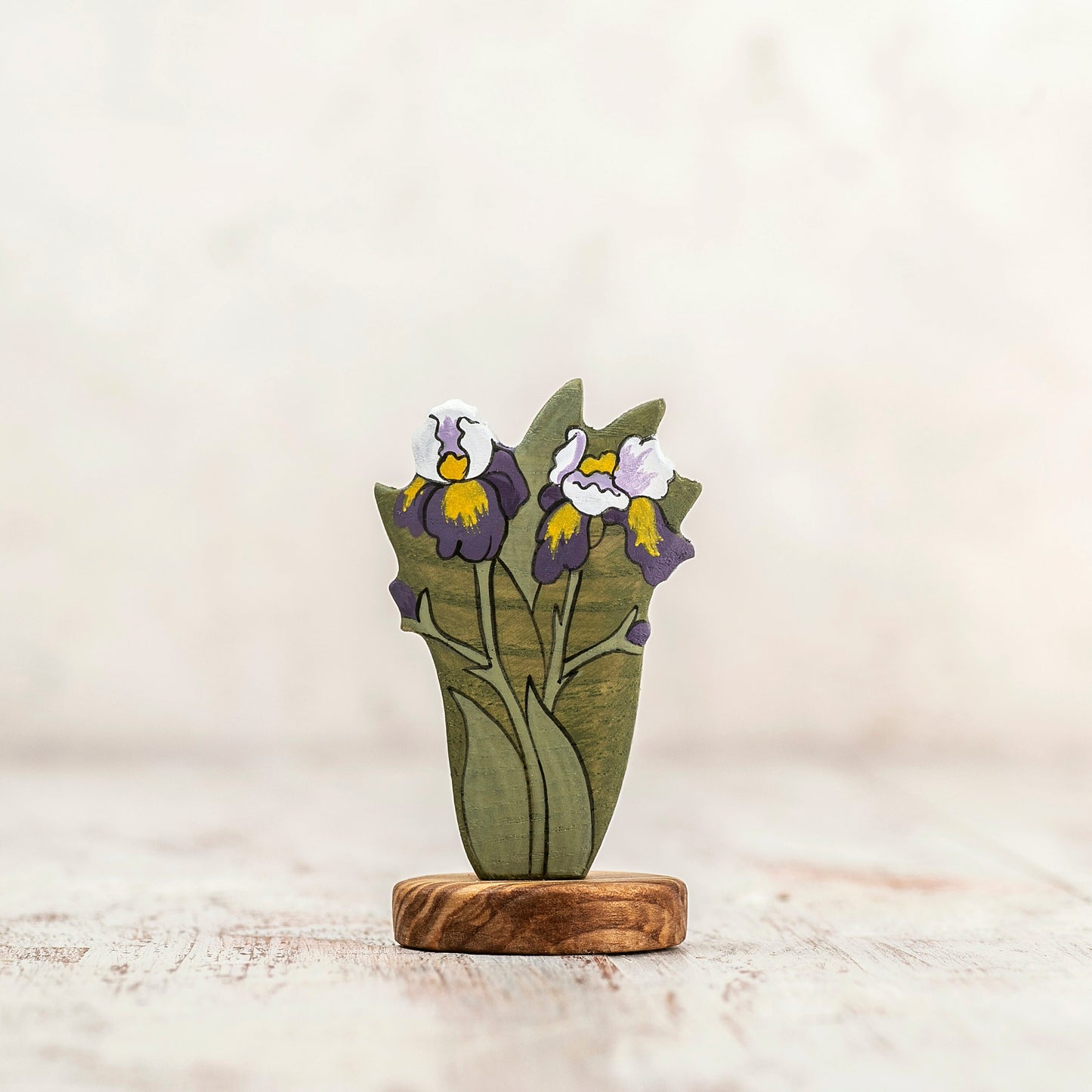 Wooden Iris Flower Toy