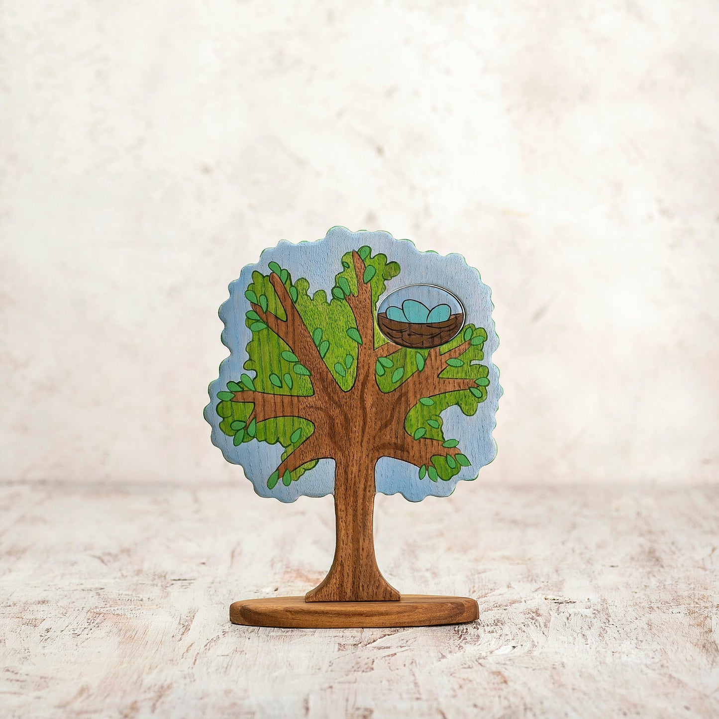 Waldorf Spring Tree 2-sided with birds and flowers Spring play space