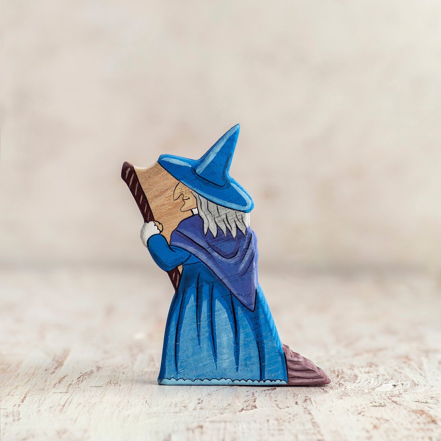Wooden Old Witch Toy