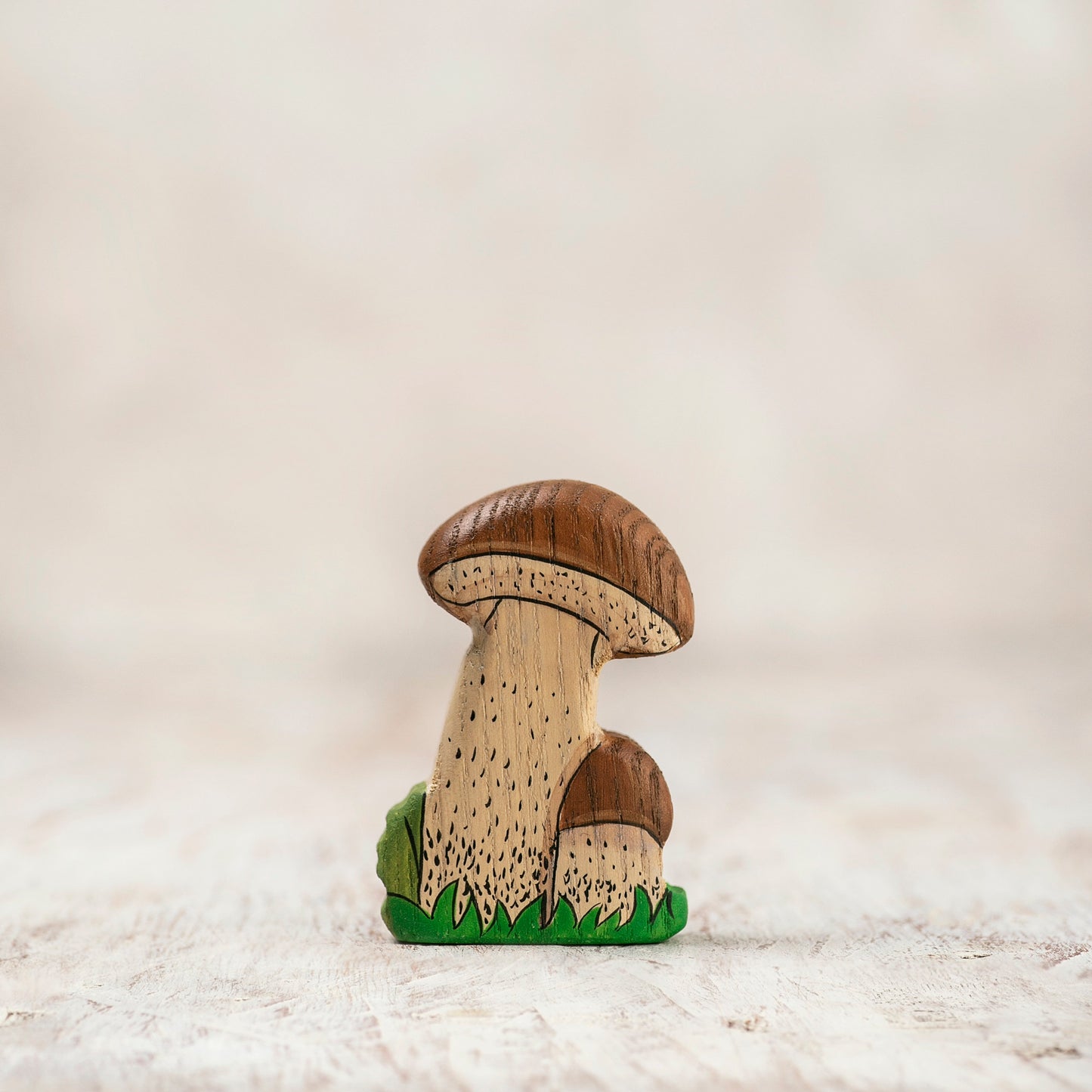 Wooden Birch Mushroom Toy