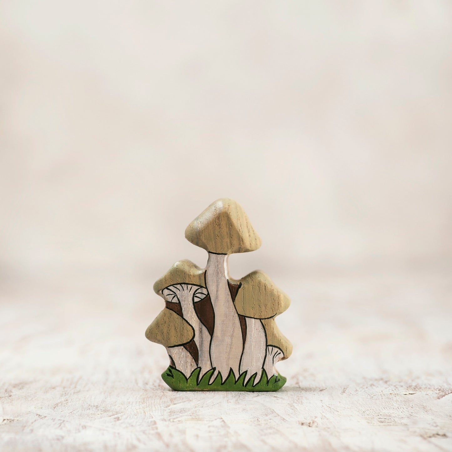Wooden Poisonous Mushroom Toy