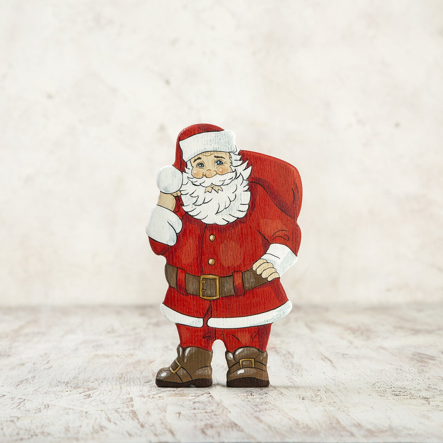 Wooden Santa Figurine