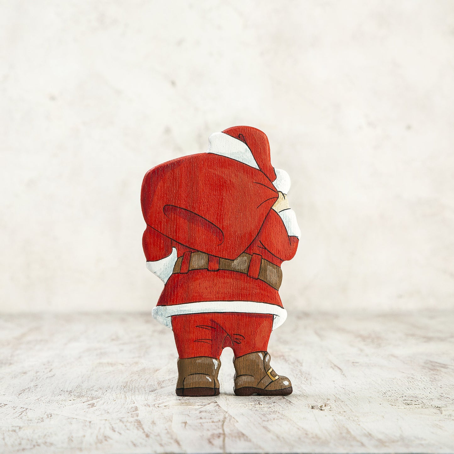 Wooden Santa Figurine