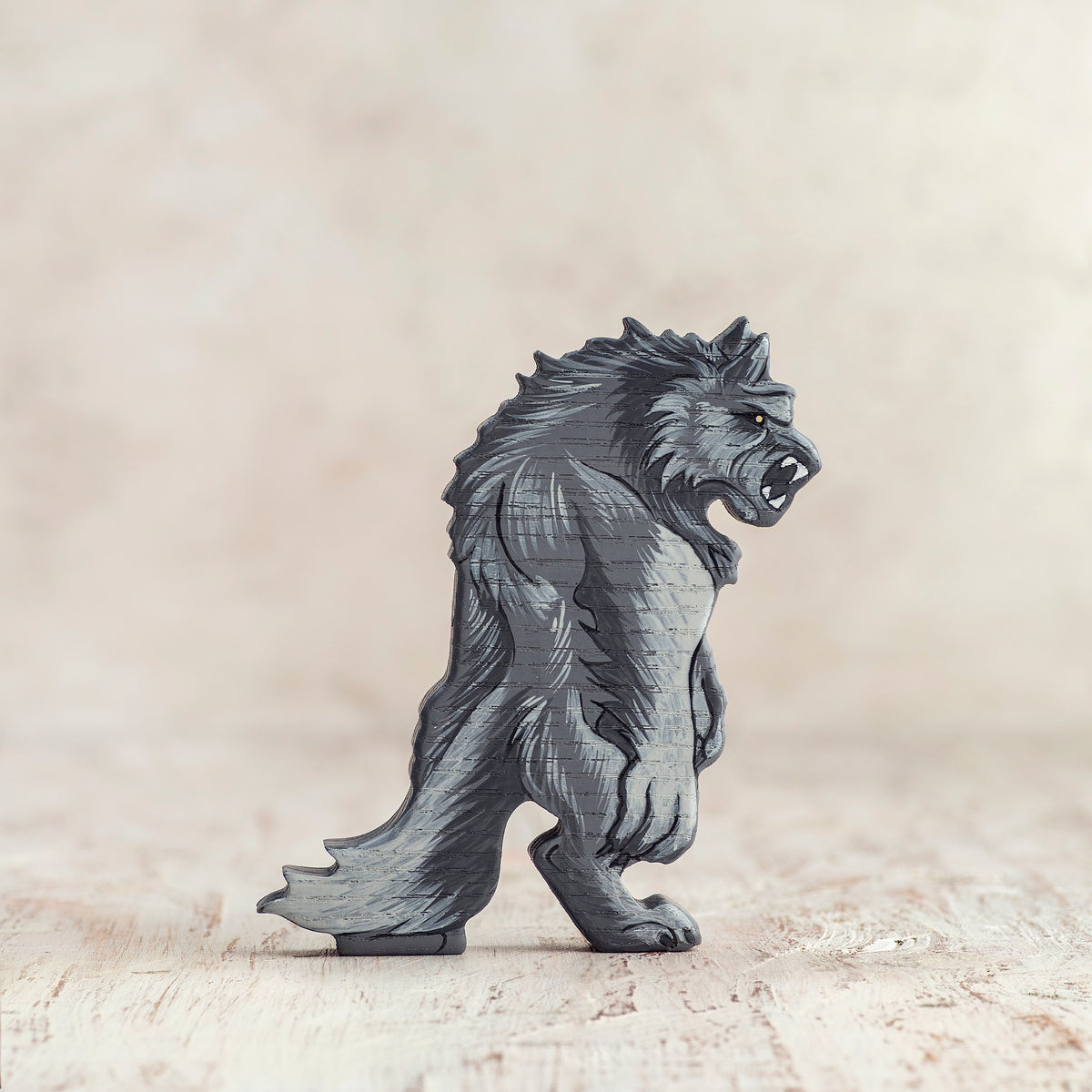 Wooden Werewolf Figurine