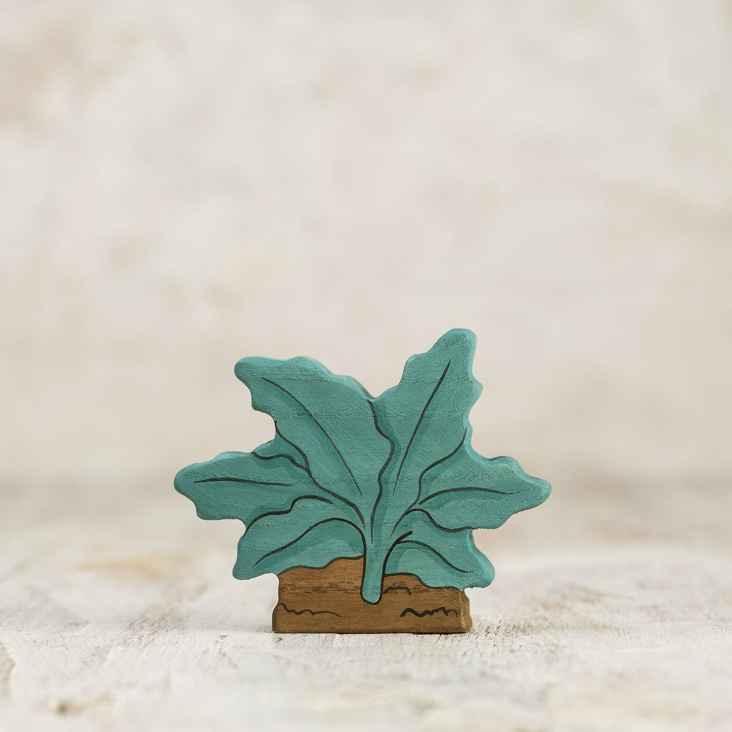 Handcrafted Wooden Broccoli Toy