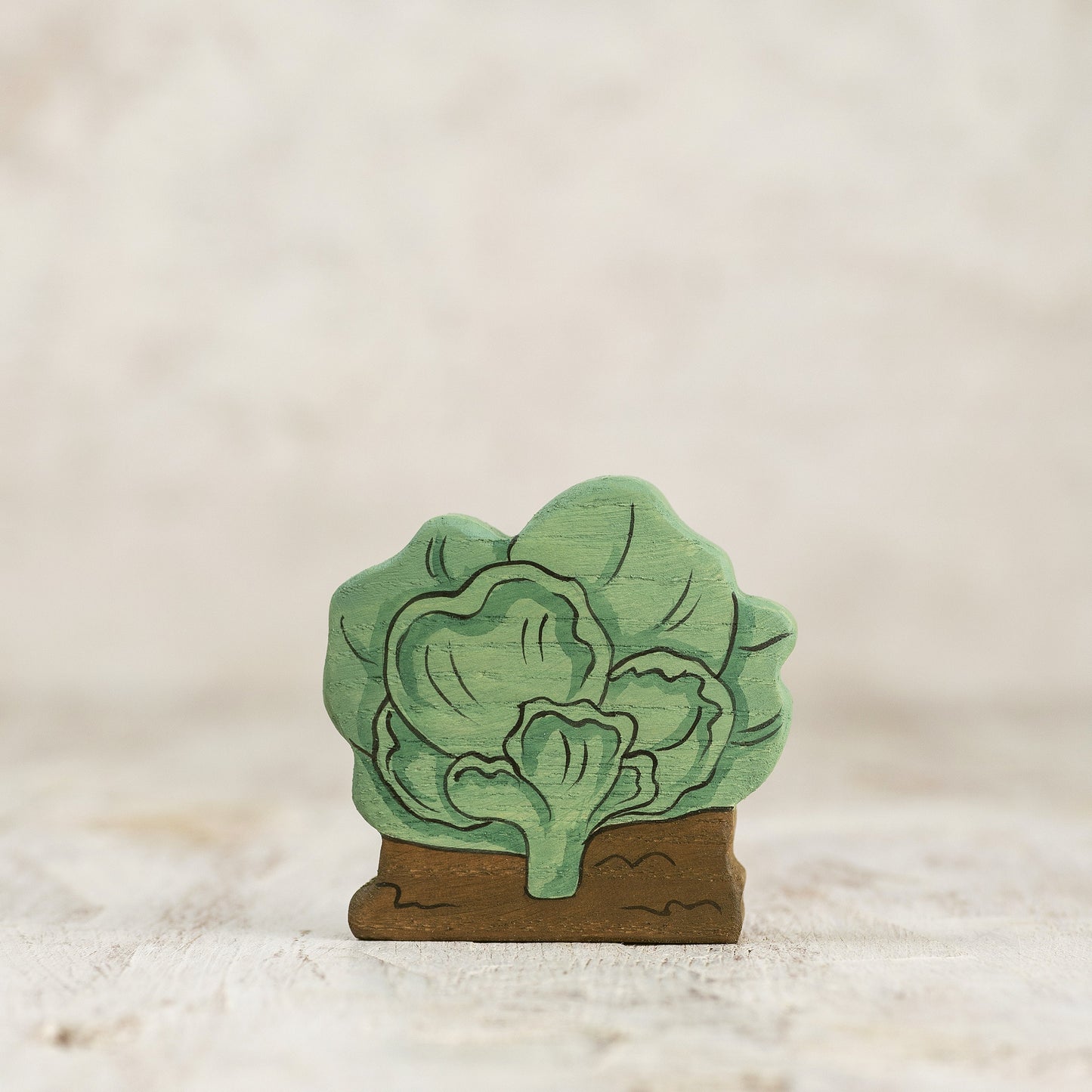 Handcrafted Wooden Cabbage Toy