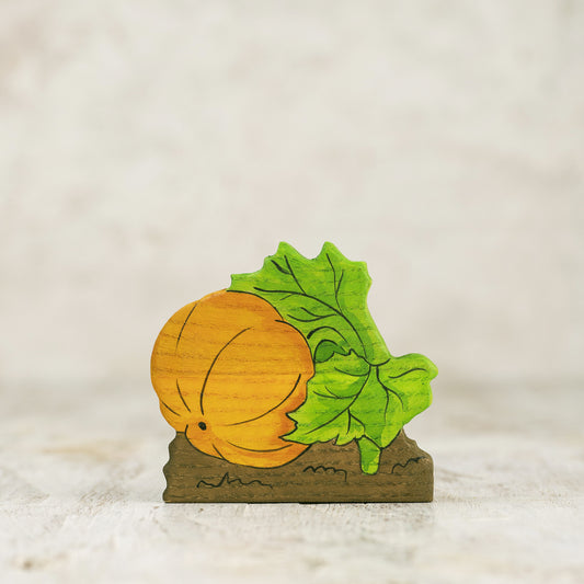 Handcrafted Wooden Pumpkin Toy