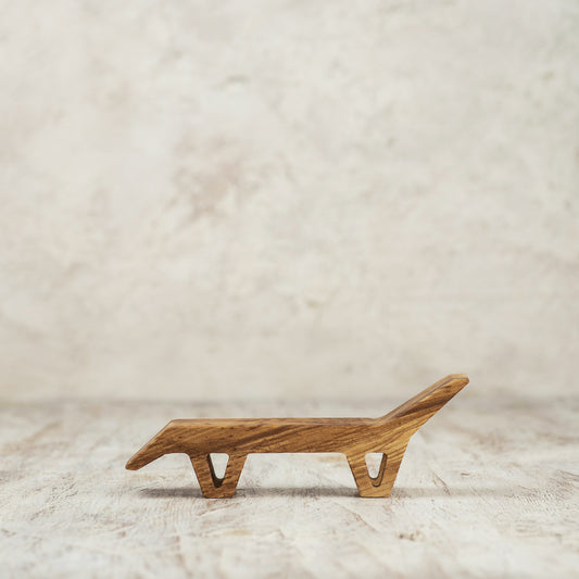 Handcrafted Wooden Sunbather toy