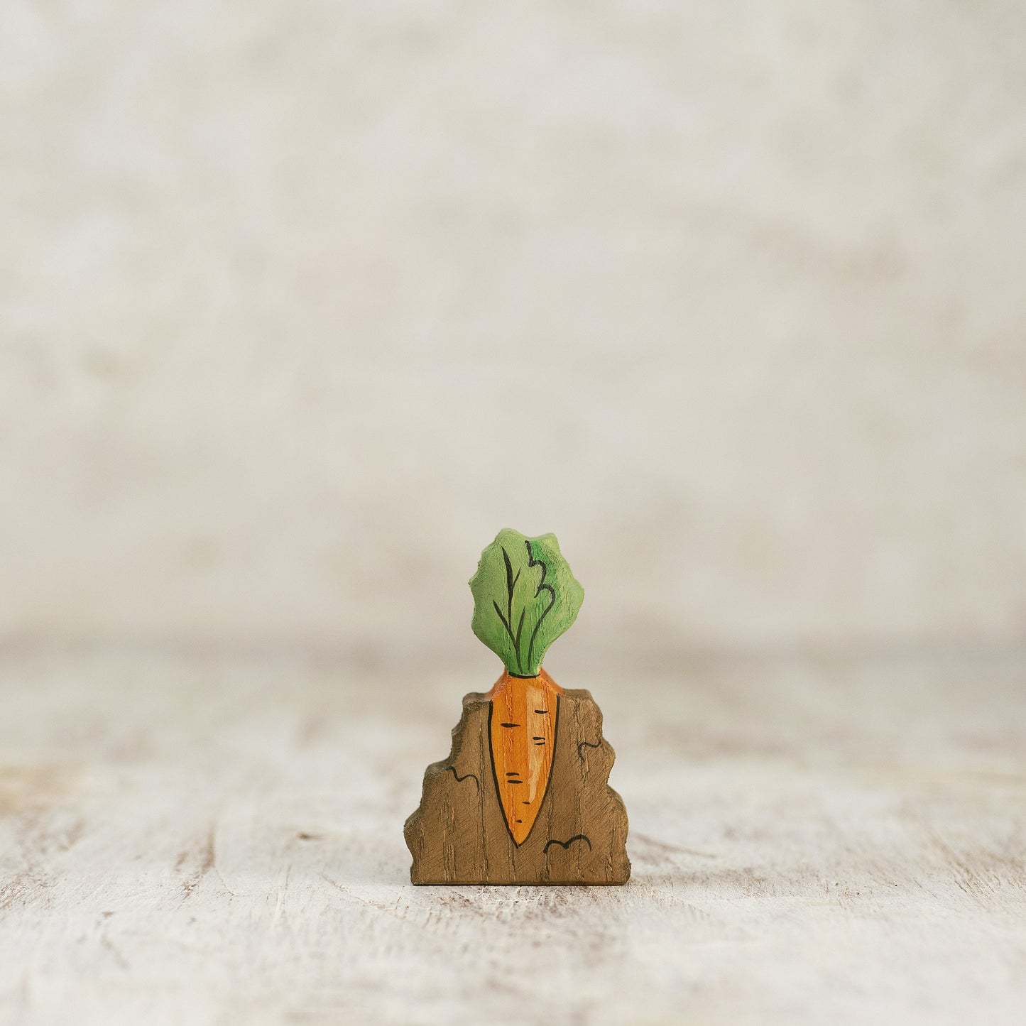 Handcrafted Wooden Carrot Toy