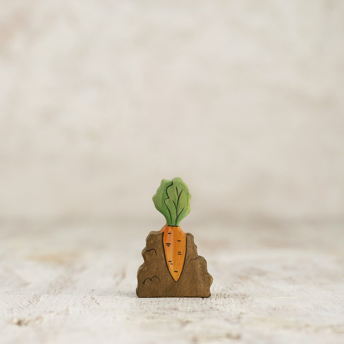 Handcrafted Wooden Carrot Toy