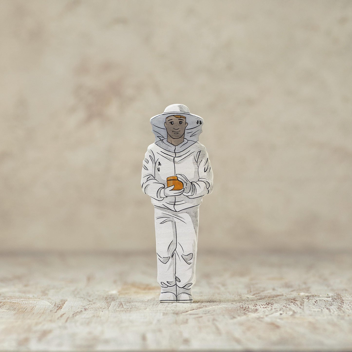 Wooden Beekeeper Figurine