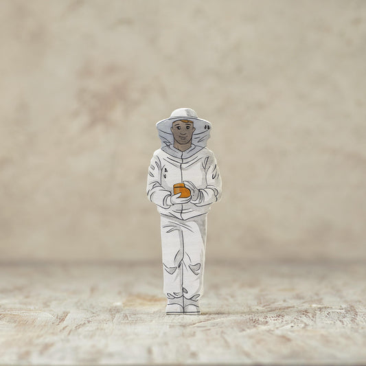 Wooden Beekeeper Figurine