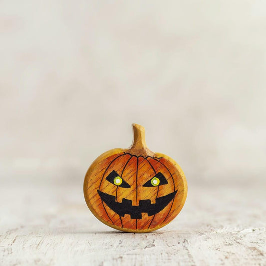 Wooden Jack-O-Lanterns - Handcrafted Halloween Decorations