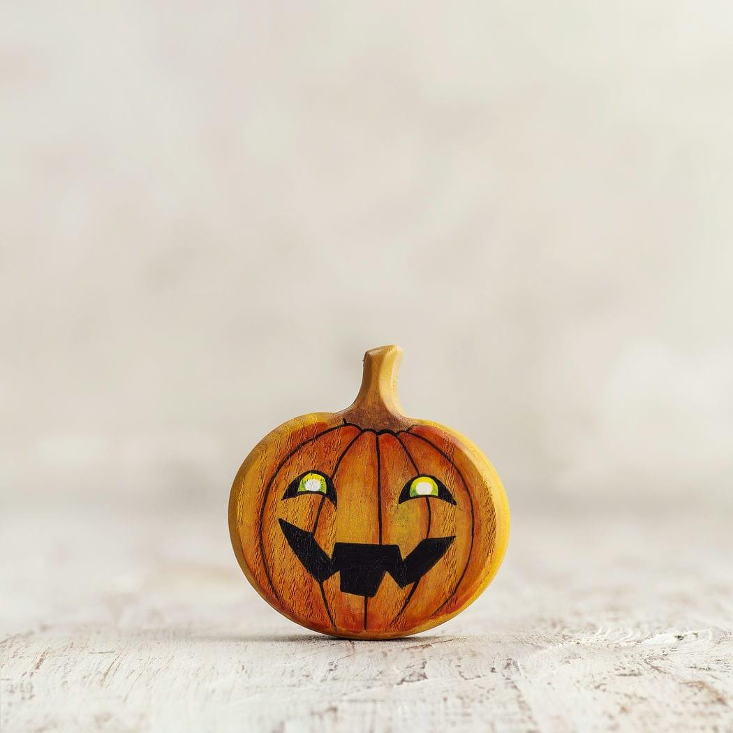 Wooden Jack-O-Lanterns - Handcrafted Halloween Decorations