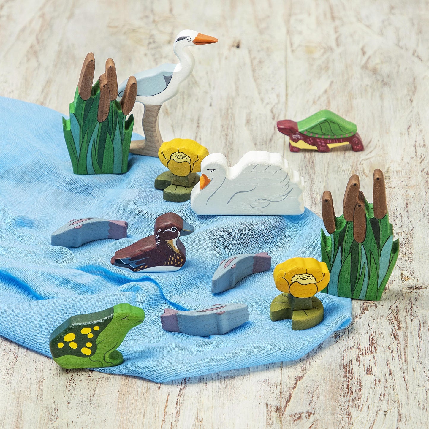 Wooden Yellow Water Lily Toy