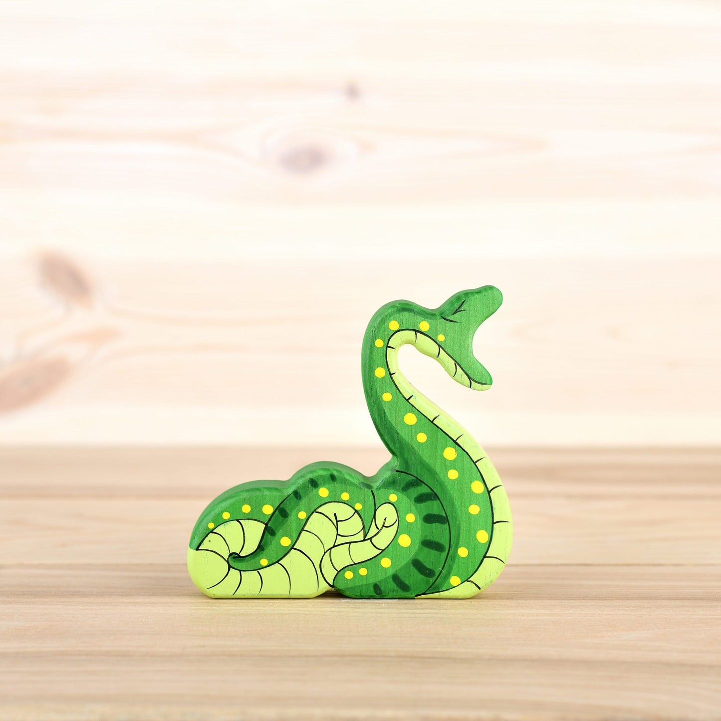 Wooden anaconda toy