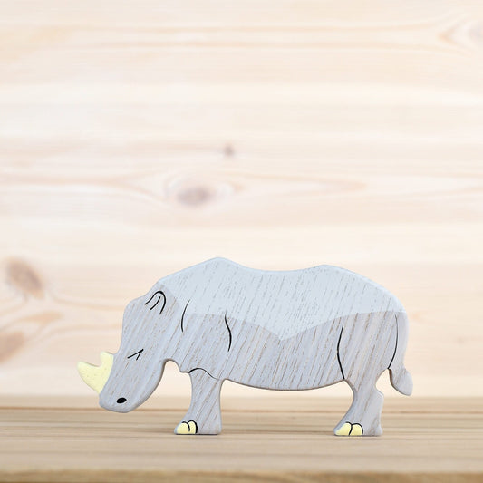 Wooden Rhino Toy