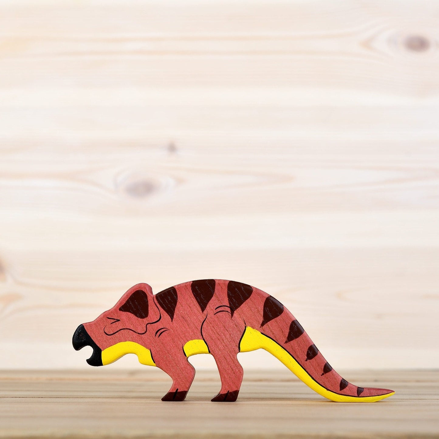 Wooden Protoceratops Toy