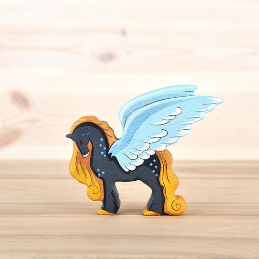 Wooden Pegasus figurine