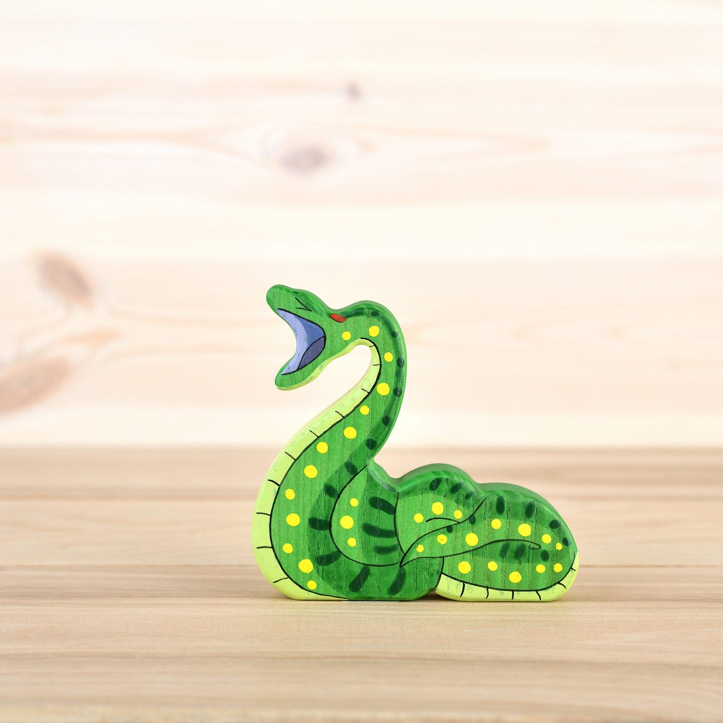 Wooden anaconda toy