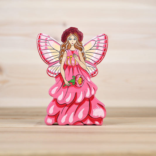 Wooden Pink Fairy figurine