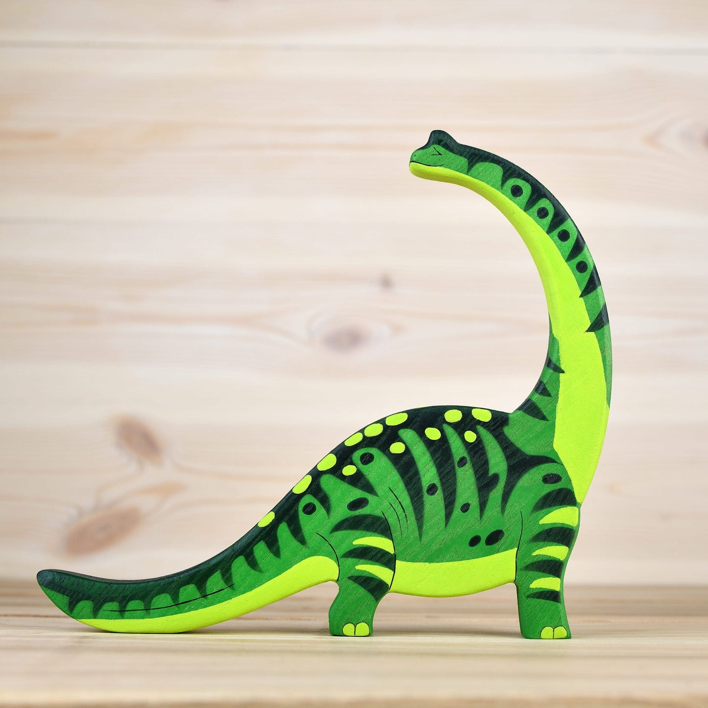 Wooden Diplodocus toy