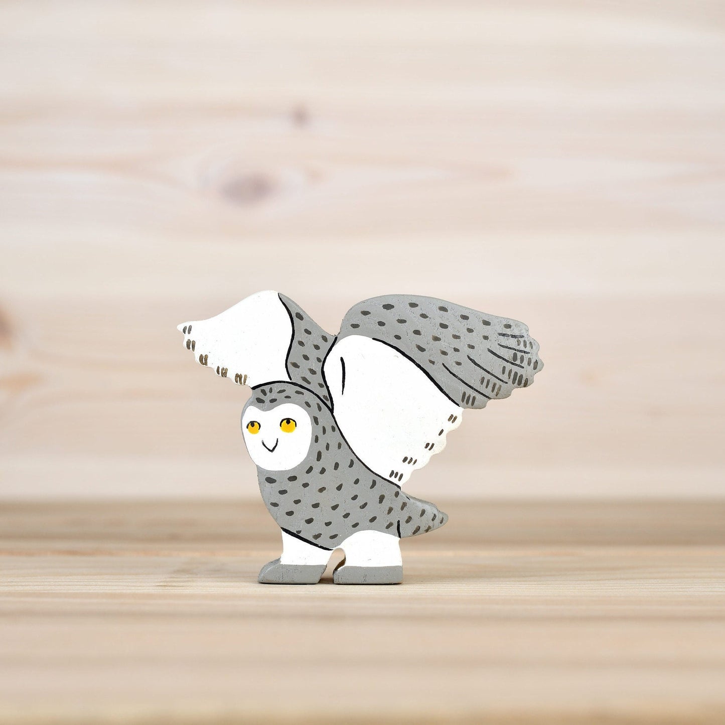 Wooden Snowy Owl Toy