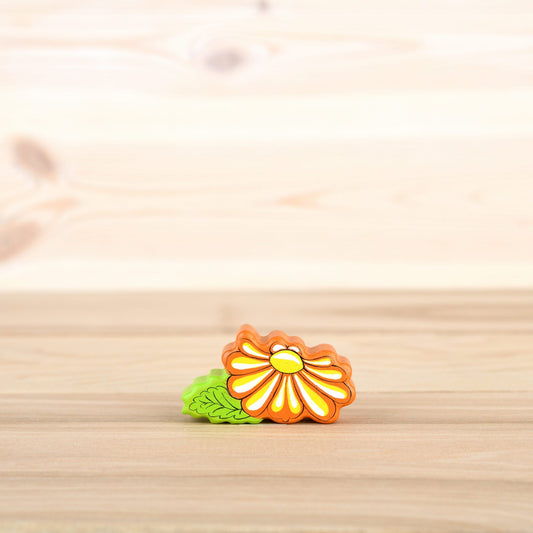 Wooden Yellow flower figurine