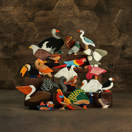Wooden Birds set (21pcs)