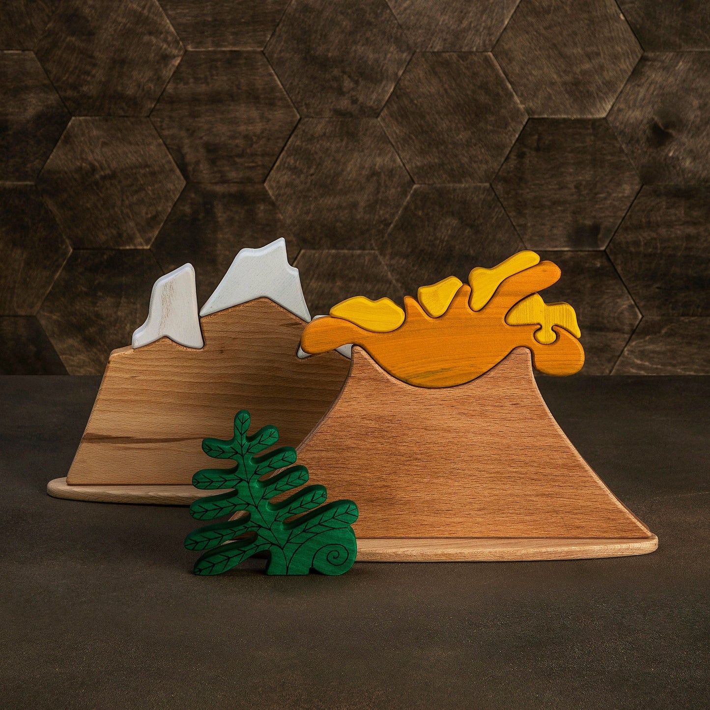Big Wooden Dinosaur toy set (15pcs)