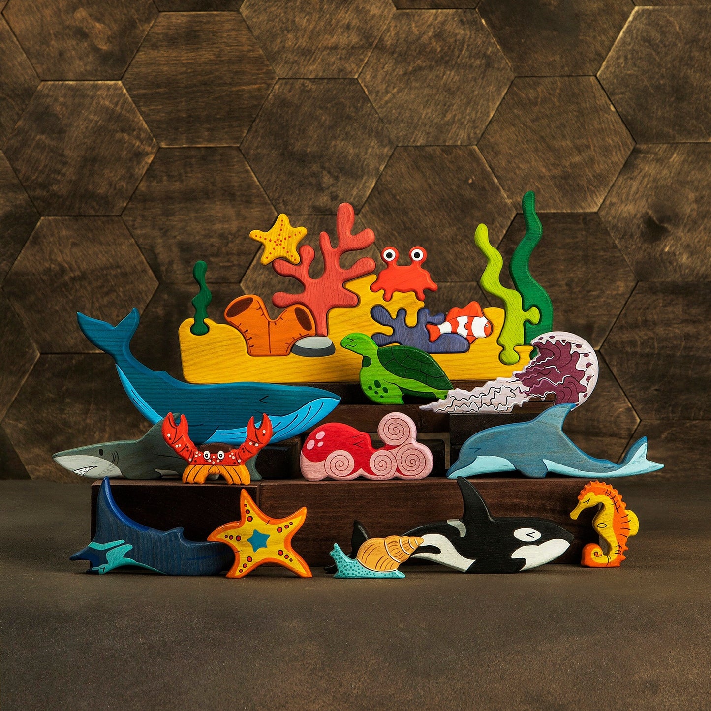 Wooden Orca Toy