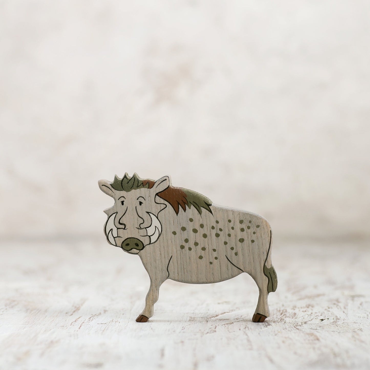 Wooden Warthog Figurine