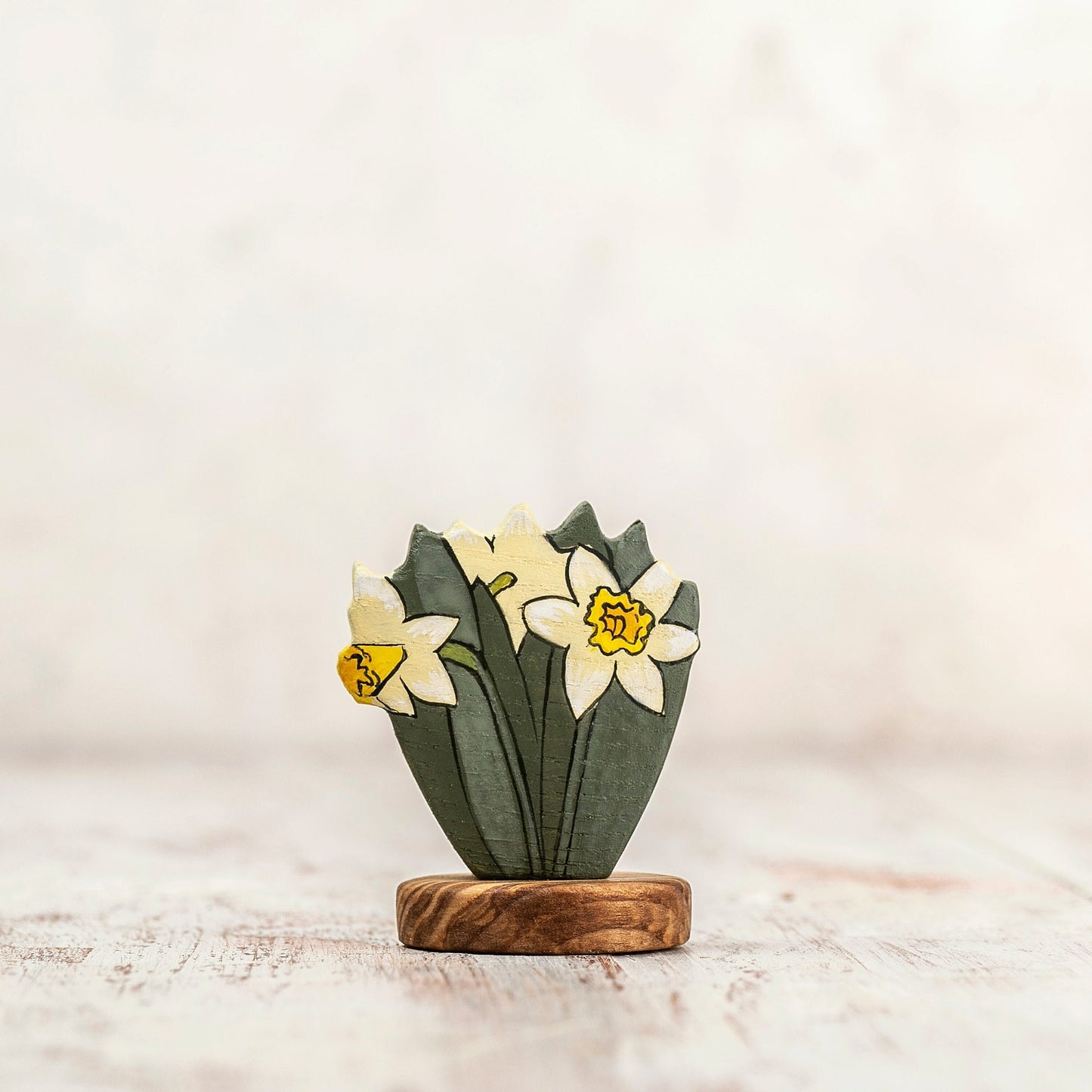 Wooden Daffodil Flower Toy