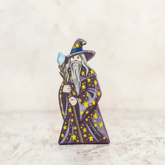 Wooden Wizard figurine