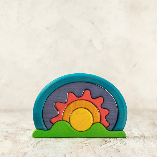 Wooden Sun Rise Stacker