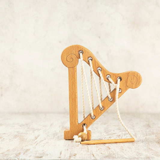 Wooden Harp Sewing Toy